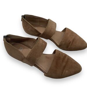 Eileen Fisher leather hall flat shoes women’s size 8 1/2 neutral beige